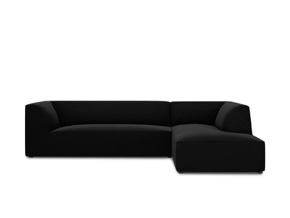 Ruby Modular Corner Sofa, 5 Seats — Black / Right