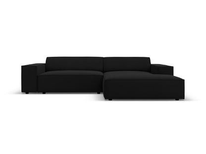 Jodie Modular Corner Sofa, 3 Seats, 224x162 cm — Black / Right