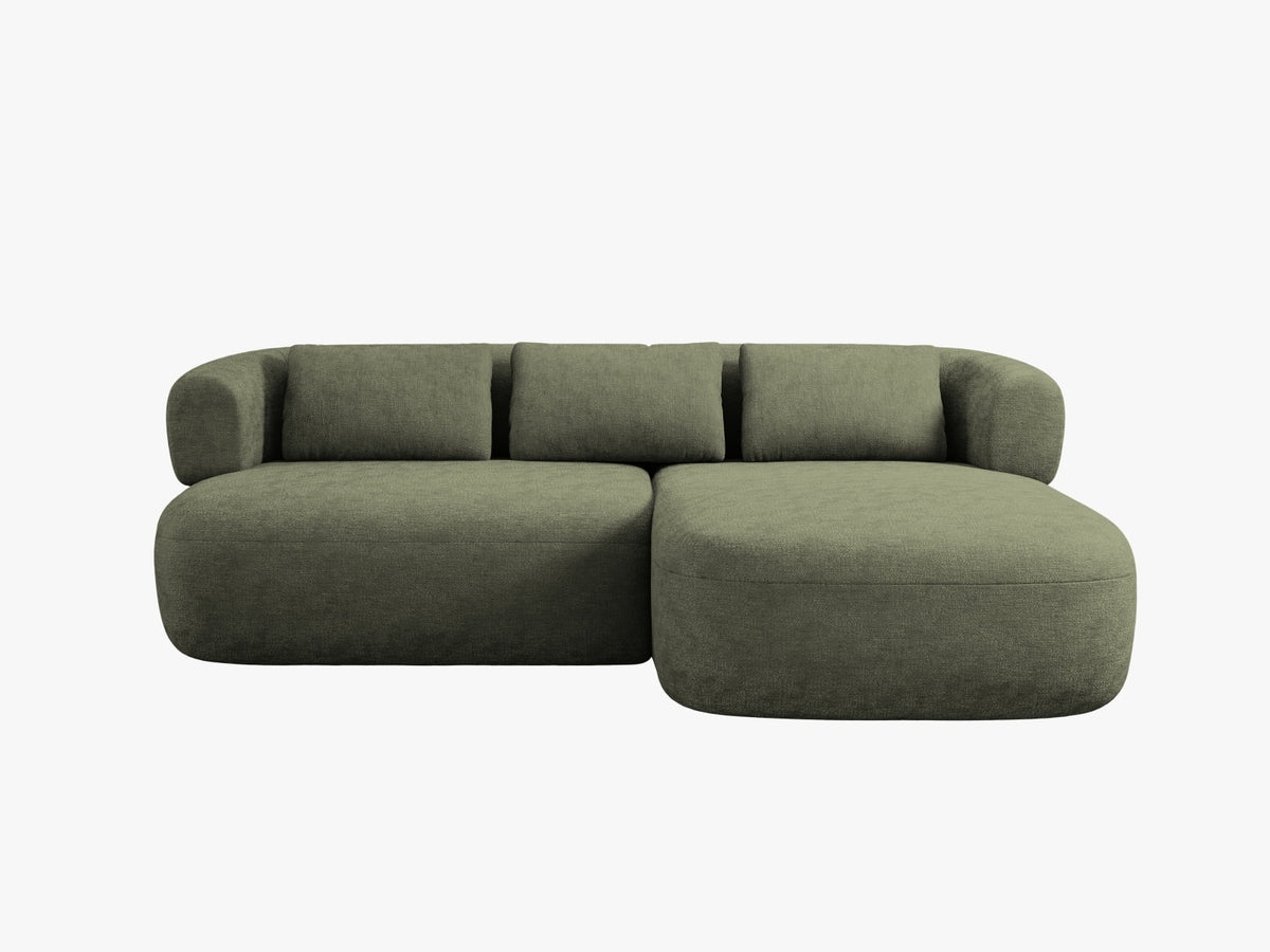 Jenny Corner Sofa, 5 Seats, 200x145 cm — Green / Right