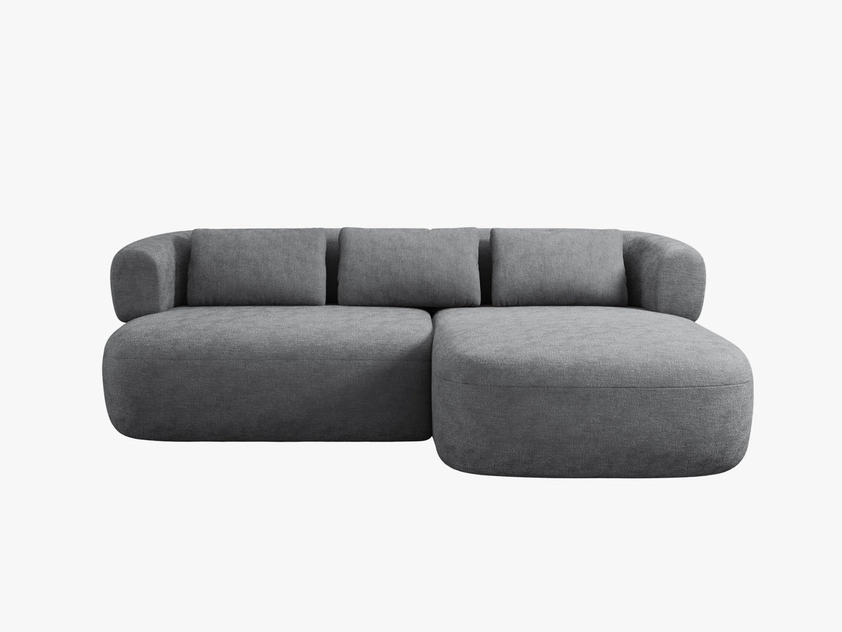 Jenny Corner Sofa, 5 Seats, 200x145 cm — Dark Grey / Right