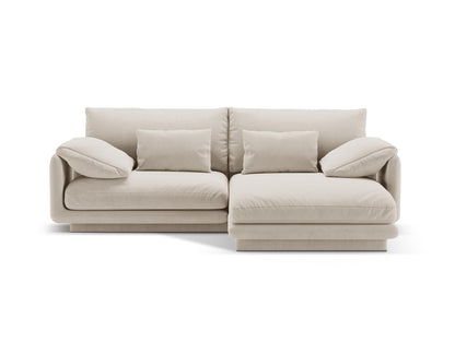 Torino Corner Sofa, 3 Seats, 220x170 cm — Light Beige / Right