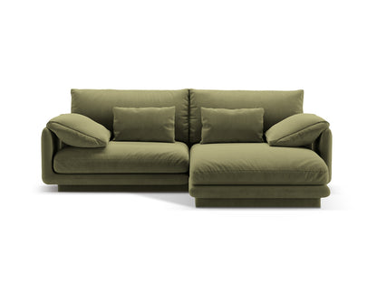 Torino Corner Sofa, 3 Seats, 220x170 cm — Light Green / Right