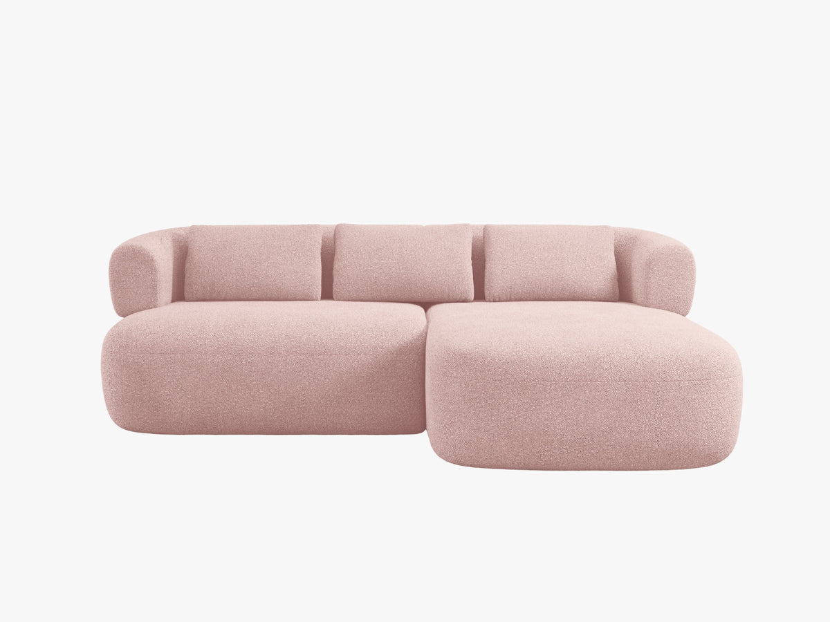 Jenny Corner Sofa, 5 Seats, 200x145 cm — Powder Pink / Right