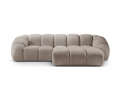 Diana Corner Sofa, 3 Seats, 294x182 cm — Dark Beige / Right