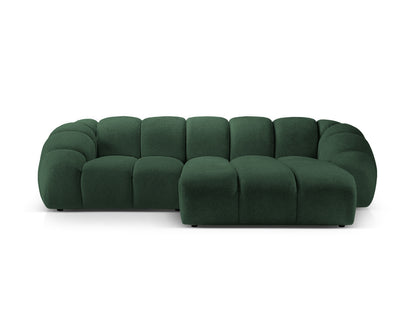 Diana Corner Sofa, 3 Seats, 294x182 cm — Green / Right