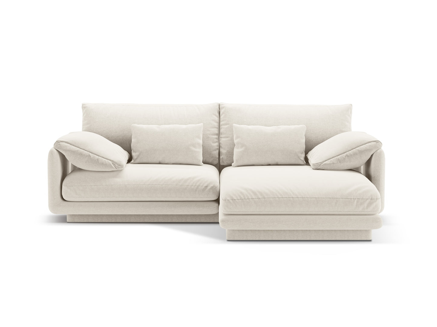 Torino Corner Sofa, 3 Seats, 220x170 cm — Ivory / Right