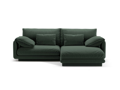 Torino Corner Sofa, 3 Seats, 220x170 cm — Moss Green / Right