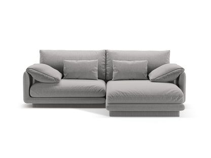Torino Corner Sofa, 3 Seats, 220x170 cm — Light Grey / Right