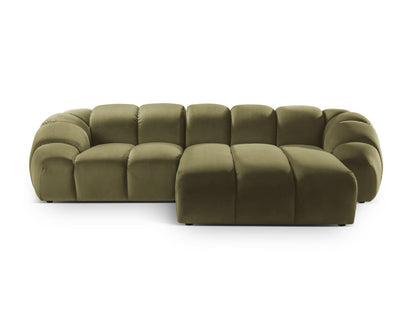Diana Corner Sofa, 3 Seats, 294x182 cm — Green / Right
