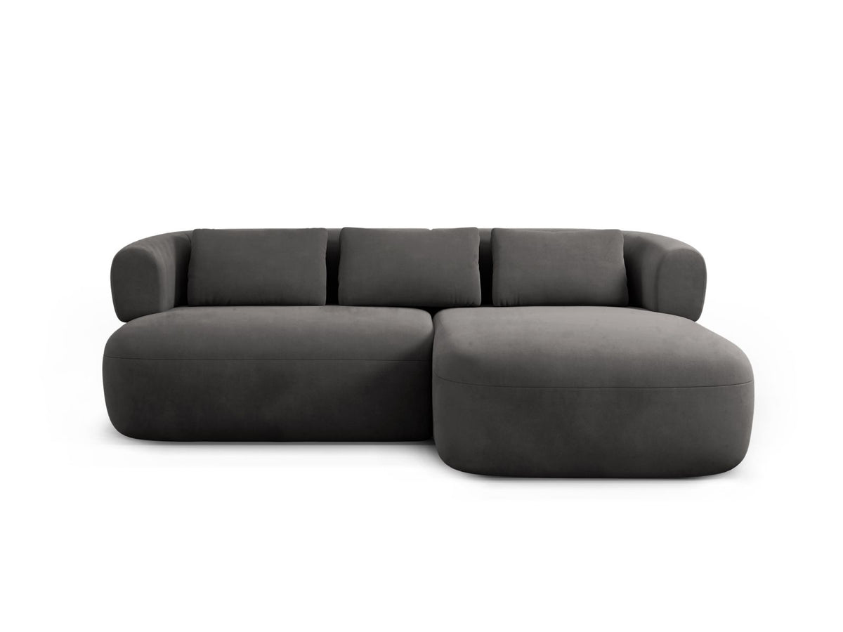 Jenny Corner Sofa, 5 Seats, 200x145 cm — Dark Grey / Right