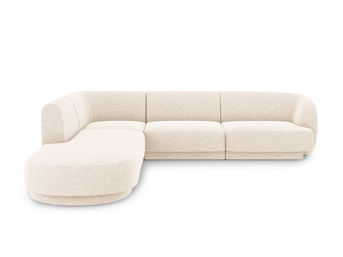 Miley Corner Sofa, 6 Seats, 255x248 cm — Light Beige / Left