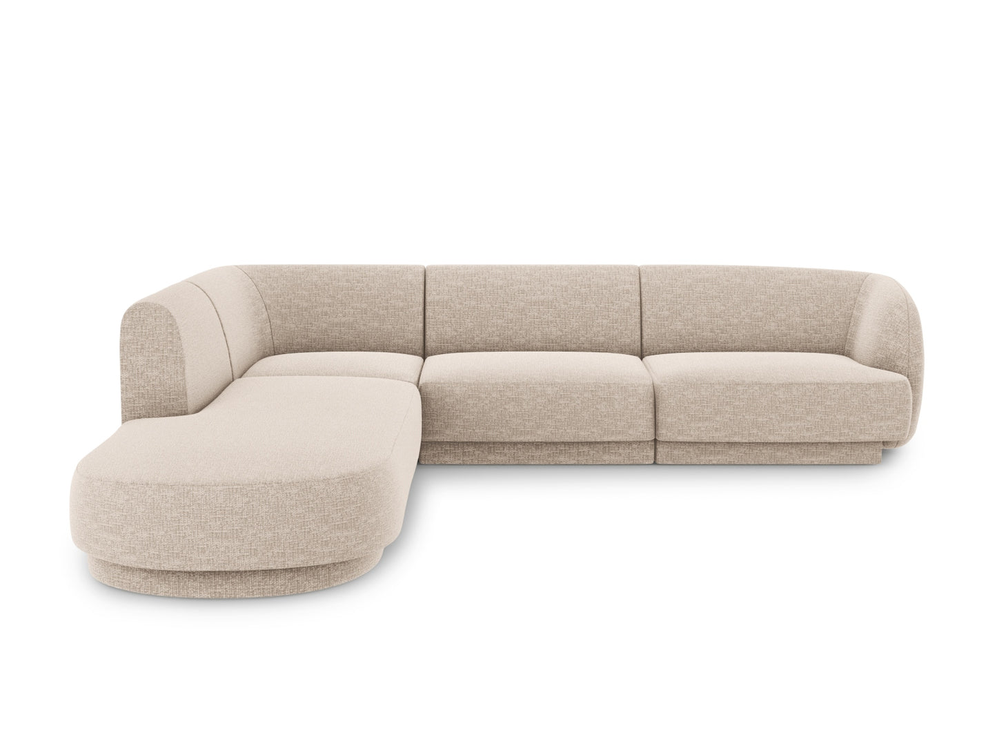 Ecksofa Chenille Beige Miley — Beige