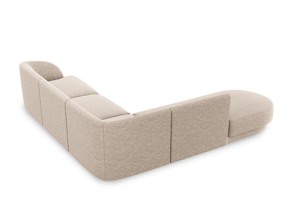 Ecksofa Chenille Beige Miley — Detailansicht