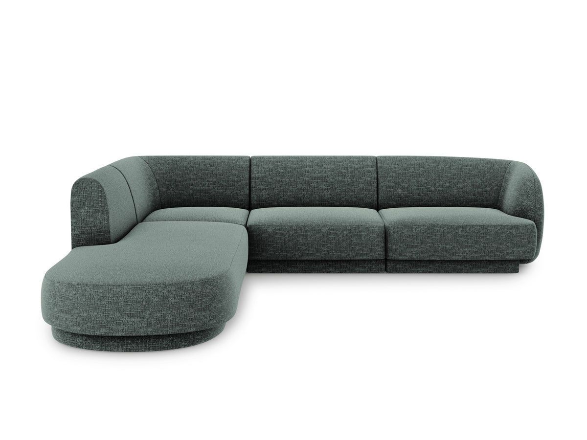 Miley Corner Sofa, 6 Seats, 255x248 cm — Petrol / Left