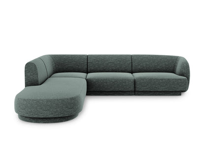Ecksofa Chenille Beige Miley — Petrol