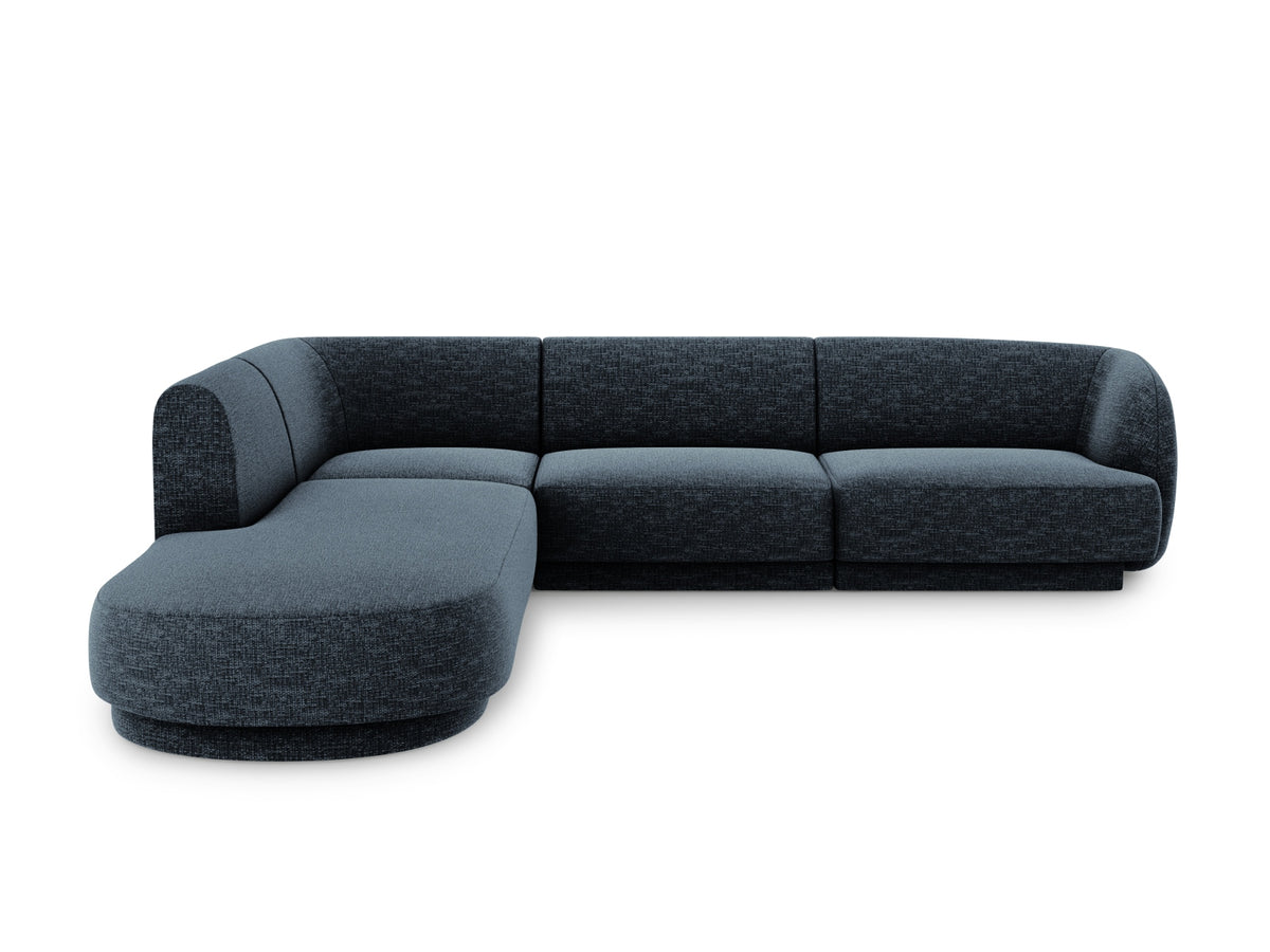 Miley Corner Sofa, 6 Seats, 255x248 cm — Royal Blue / Left