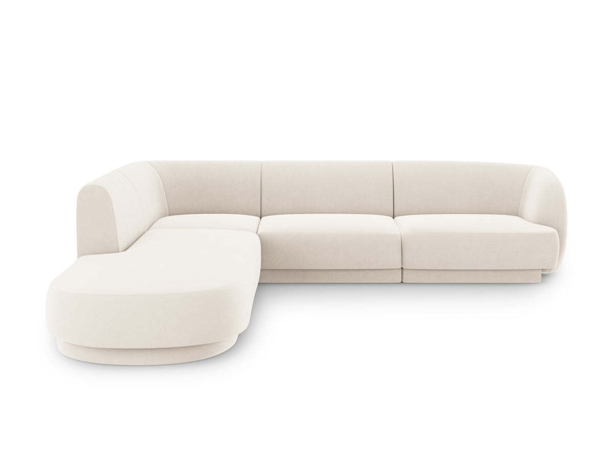 Miley Corner Sofa, 6 Seats, 255x248 cm — Light Beige / Left