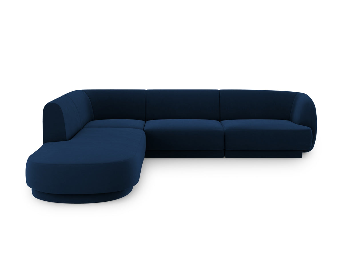 Miley Corner Sofa, 6 Seats, 255x248 cm — Royal Blue / Left