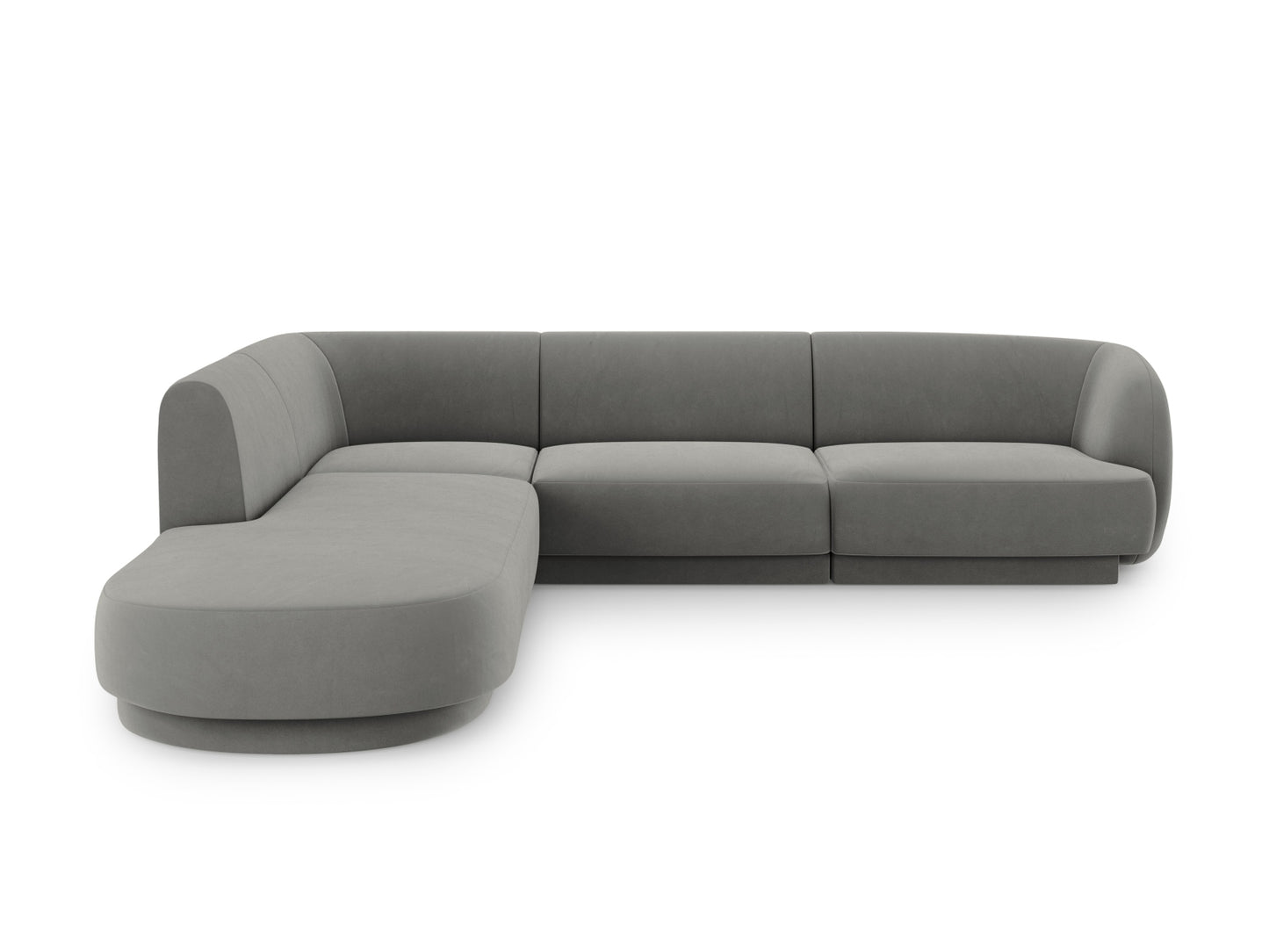 Ecksofa Samt Schwarz Miley — Light Beige