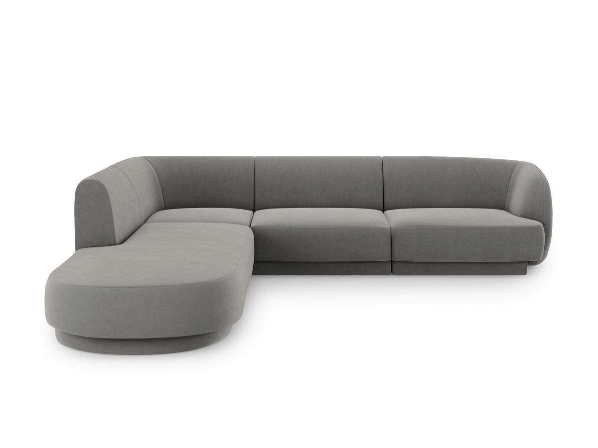 Miley Corner Sofa, 6 Seats, 255x248 cm — Light Grey / Left