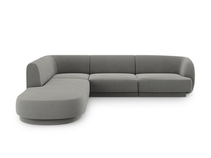 Ecksofa Samt Schwarz Miley — Light Beige