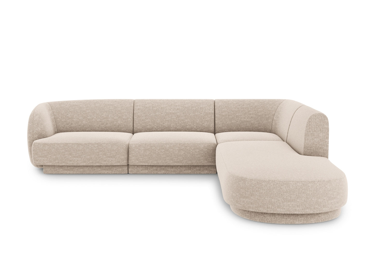 Ecksofa Chenille Beige Miley — Beige