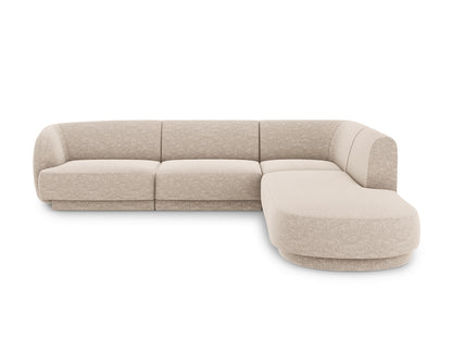 Ecksofa Chenille Beige Miley — Beige