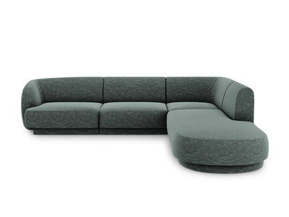 Ecksofa Chenille Beige Miley — Petrol