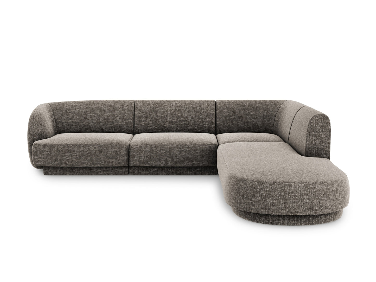 Ecksofa Chenille Beige Miley — Grey