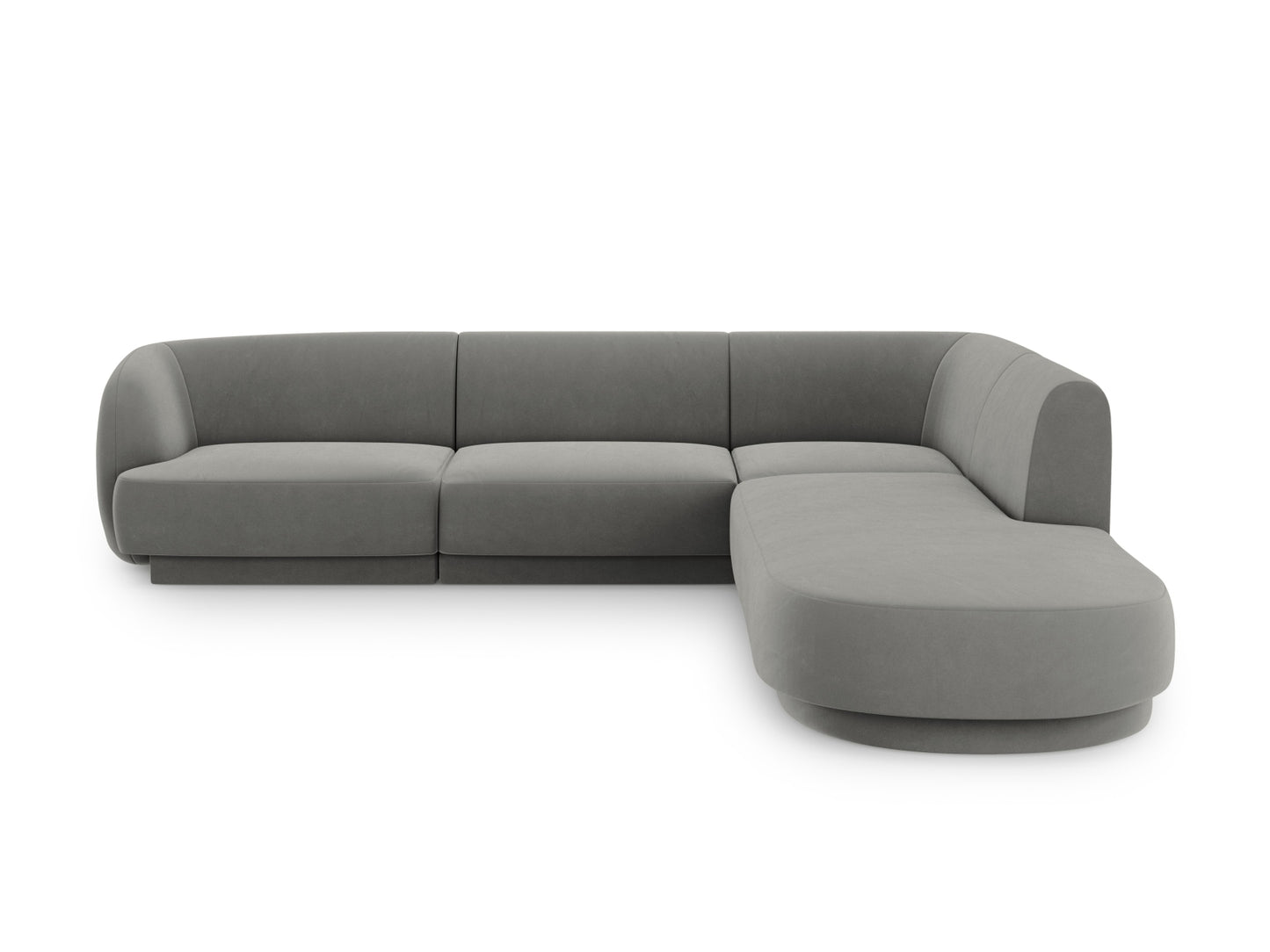 Ecksofa Samt Schwarz Miley — Light Beige