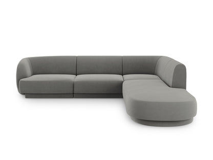 Ecksofa Samt Schwarz Miley — Light Beige