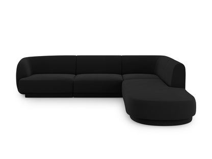 Ecksofa Samt Schwarz Miley — Black