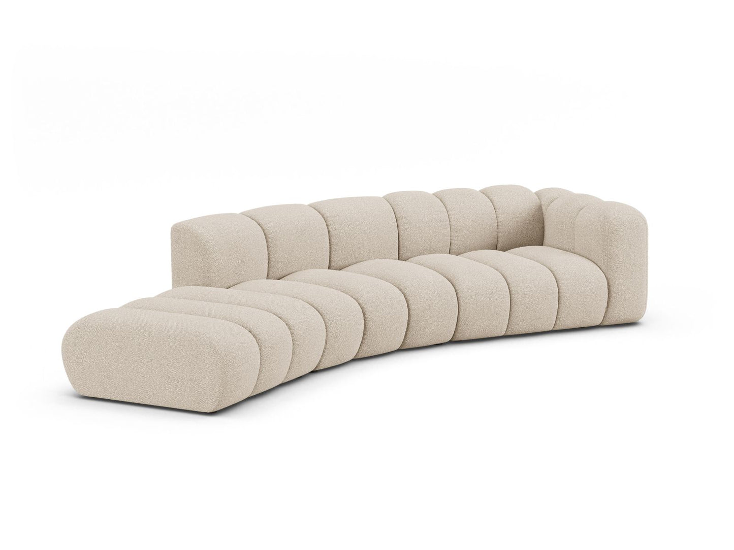 Sofa Bouclé Beige Lupine — Wohnbeispiel