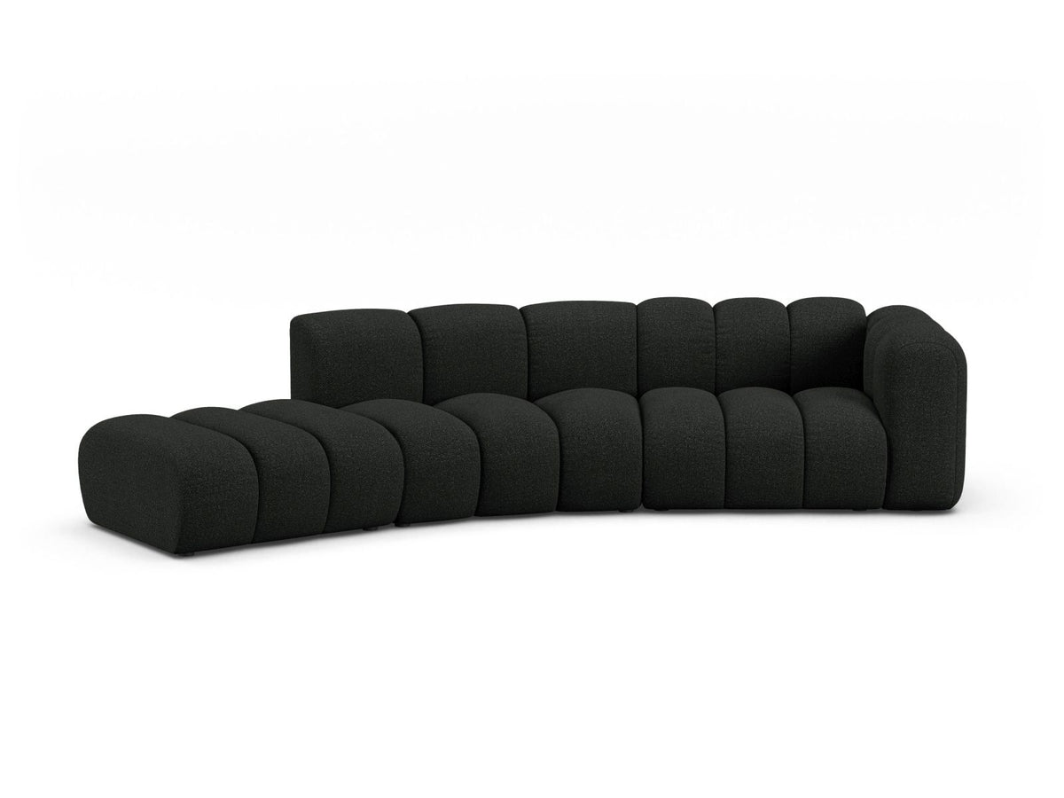 Lupine Modular Sofa, 5 Seats, 335x166 cm — Black / Left