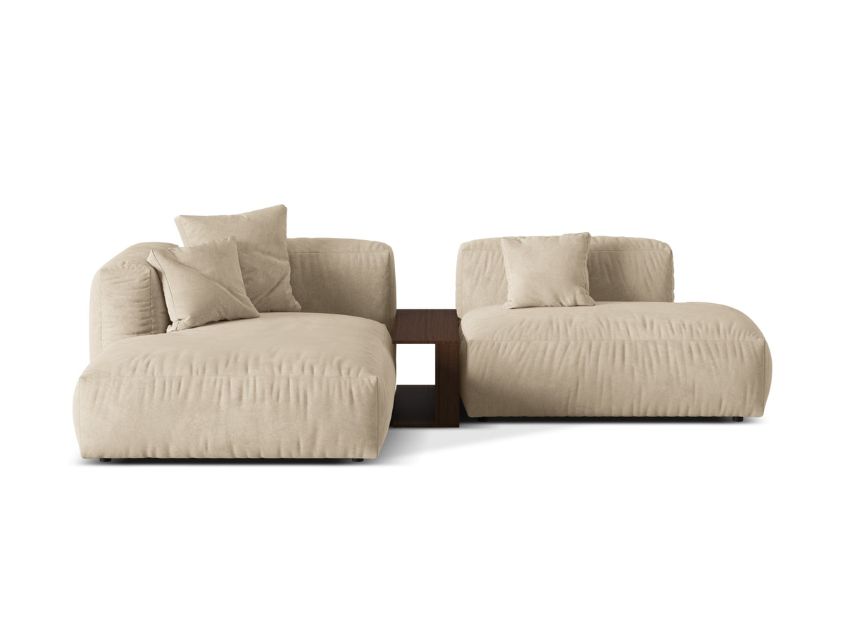 Martina Modular Corner Sofa, 2 Seats, 285x176 cm — Light Beige / Left