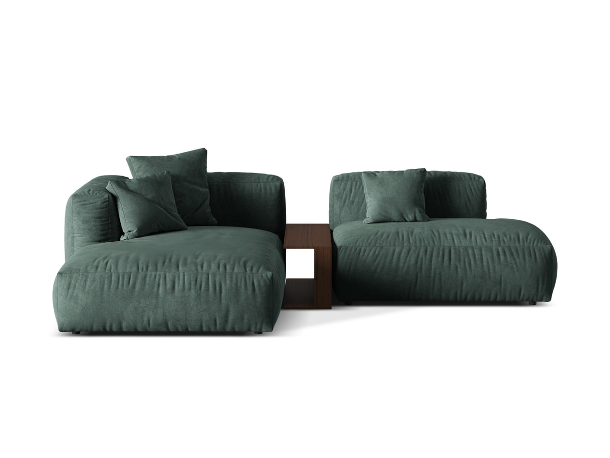 Martina Modular Corner Sofa, 2 Seats, 285x176 cm — Petrol / Left