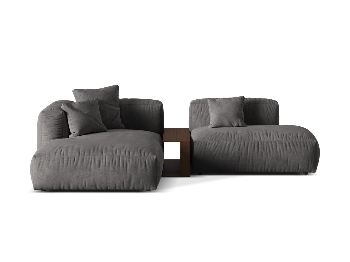 Martina Modular Corner Sofa, 2 Seats, 285x176 cm — Grey / Left