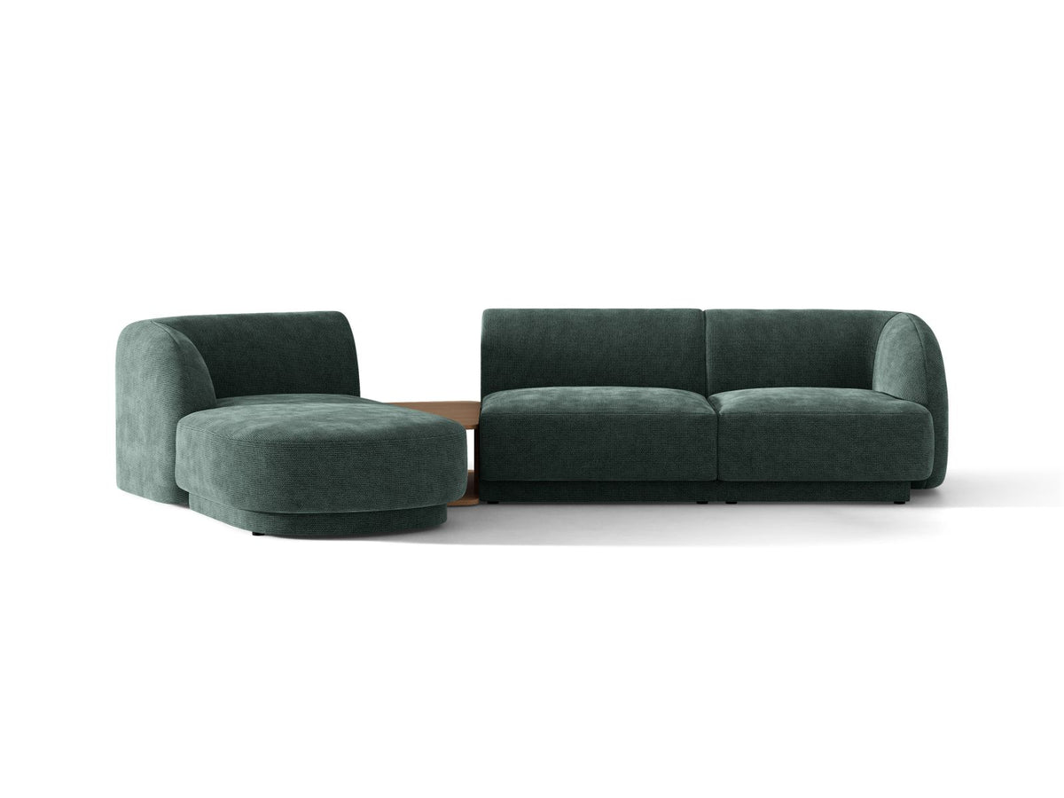 Miley Modular Sofa, 3 Seats, 303x178 cm — Petrol / Left