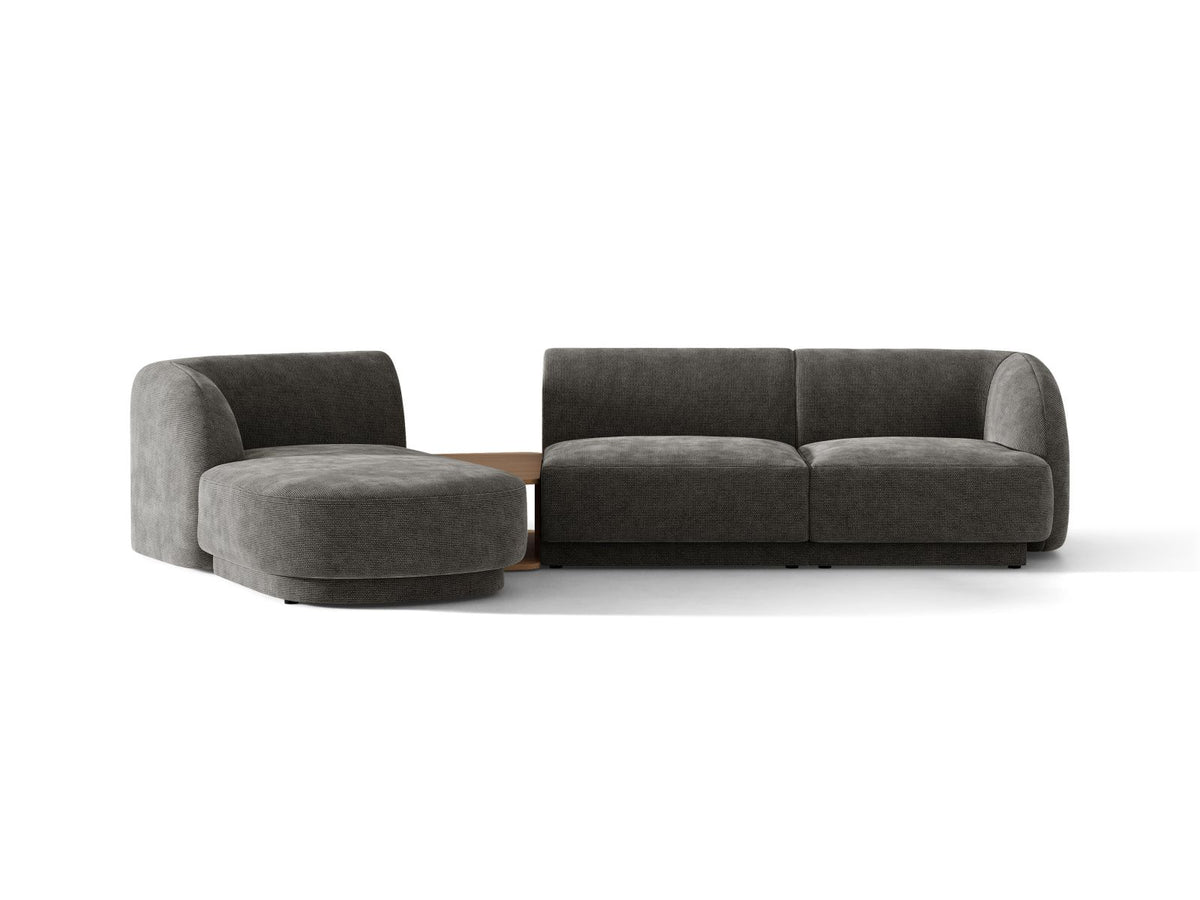Miley Modular Sofa, 3 Seats, 303x178 cm — Grey / Left
