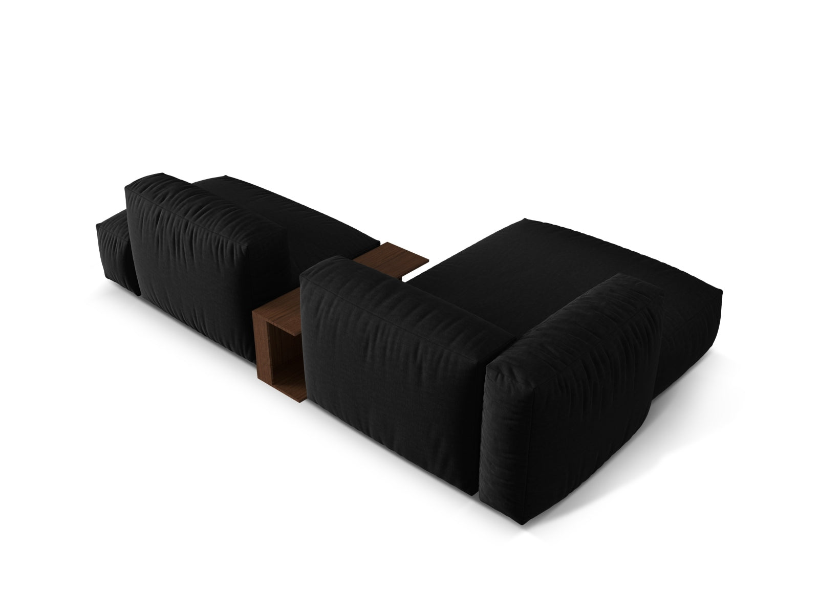 Ecksofa Strukturstoff Schwarz Martina — Maße und Details