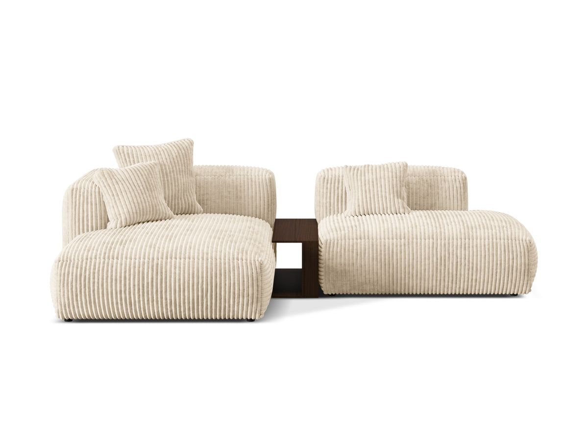 Martina Modular Corner Sofa, 2 Seats, 285x176 cm — Light Beige / Left