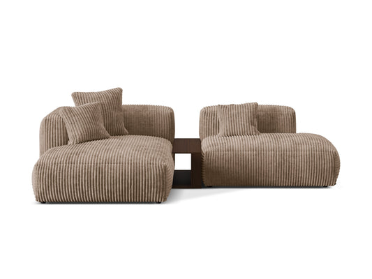 Martina Modular Corner Sofa, 2 Seats, 285x176 cm — Acorn / Left