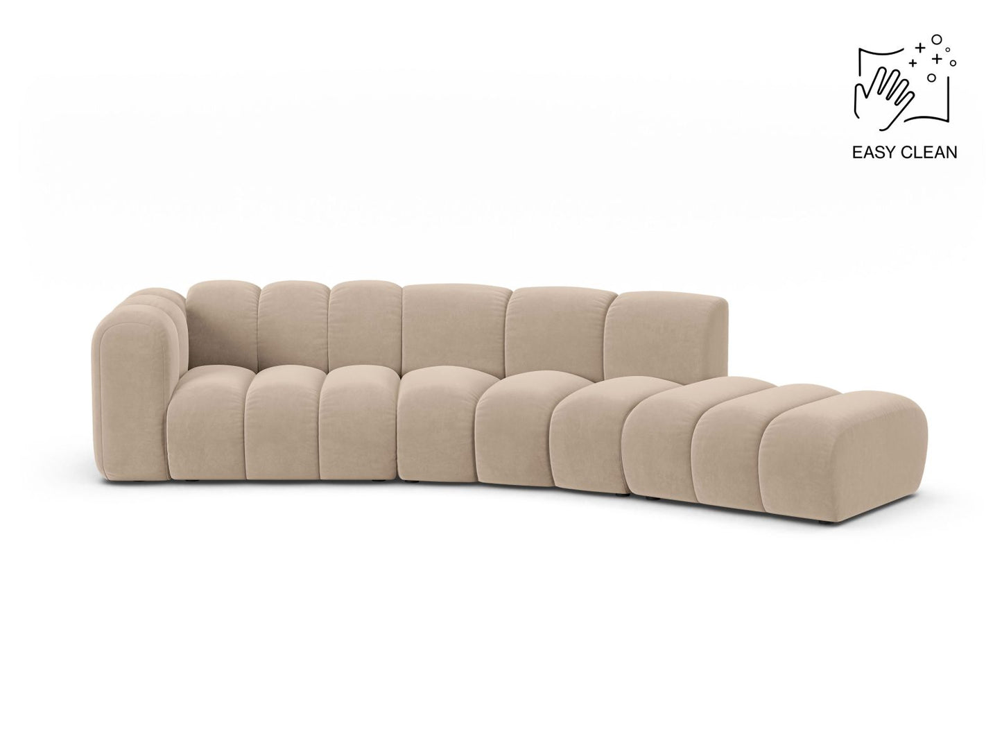 Sofa Samt Beige Lupine — Beige