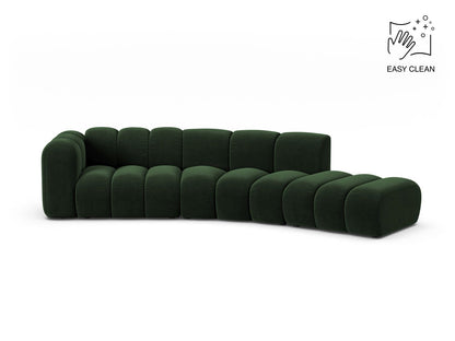 Sofa Samt Beige Lupine — Bottle Green