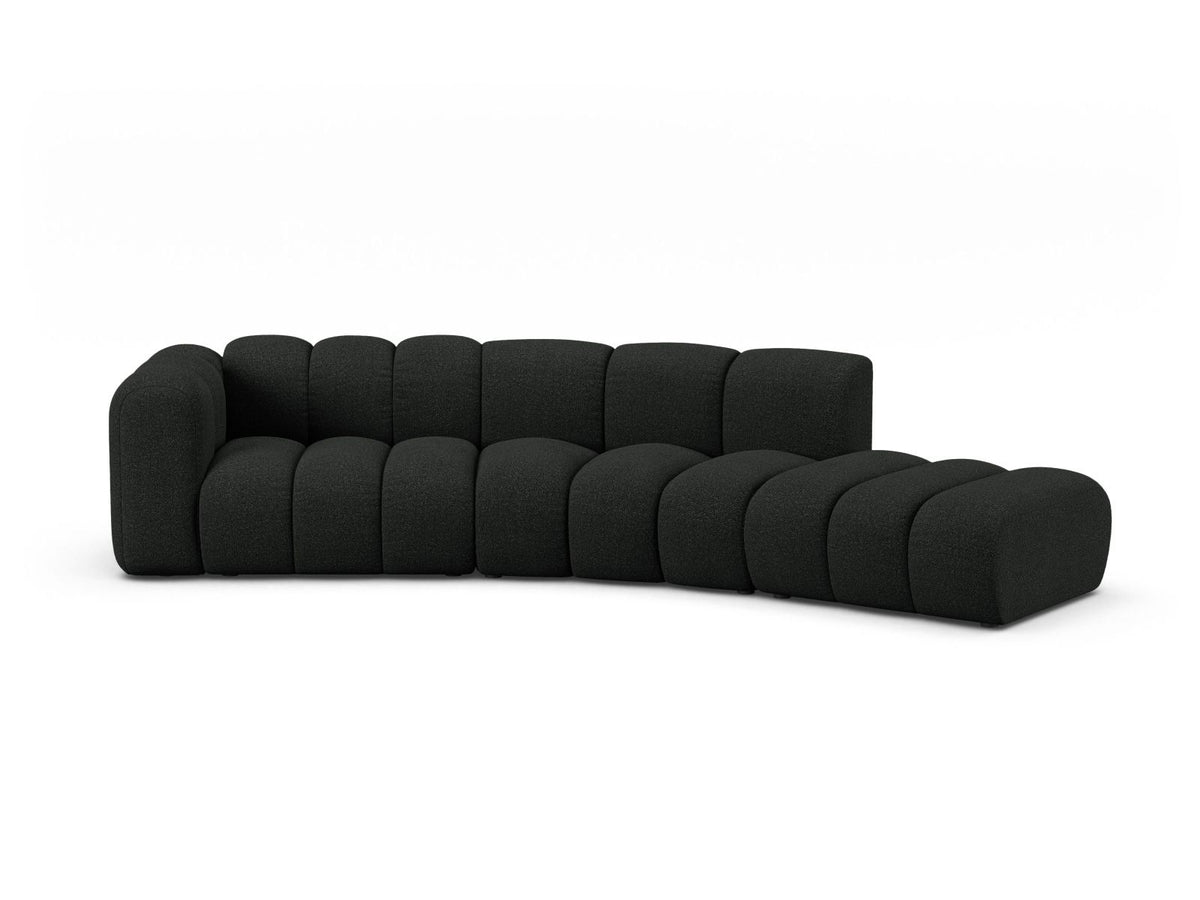 Lupine Modular Sofa, 5 Seats, 335x166 cm — Black / Right