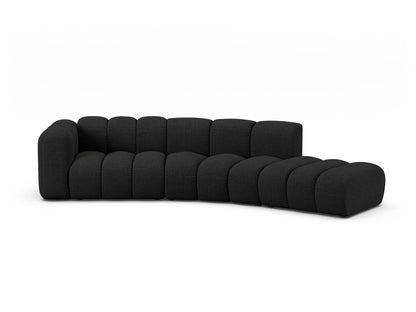 Lupine Modular Sofa, 5 Seats, 335x166 cm — Black / Right