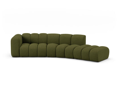 Lupine Modular Sofa, 5 Seats, 335x166 cm — Dark Olive Green / Right