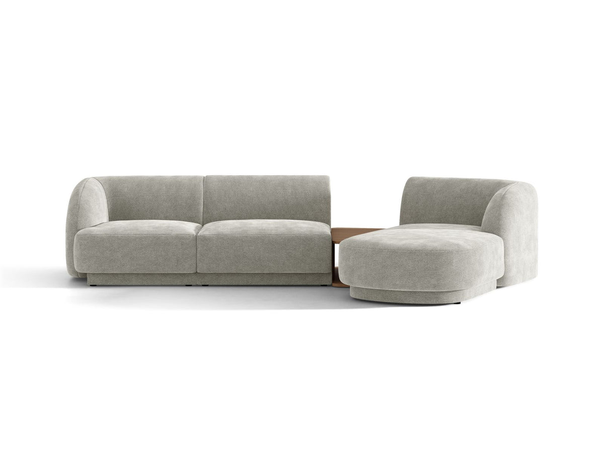 Miley Modular Sofa, 3 Seats, 303x178 cm — Light Grey / Right
