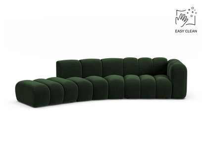 Lupine Modular Sofa, 5 Seats, 335x166 cm — Bottle Green / Right