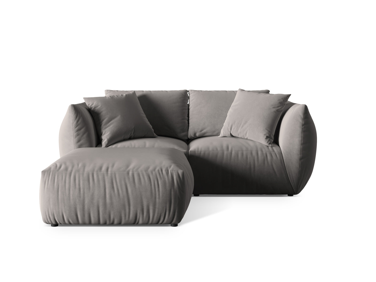 Ecksofa Samt Grau Chris — Grey